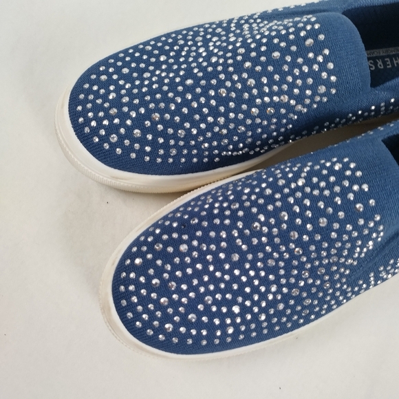 SKECHERS WOMENS SIZE 8.5 POPPY STUDDED AFFAIR SNEAKER CASUAL COMFORT SLIP ON - Picture 2 of 11